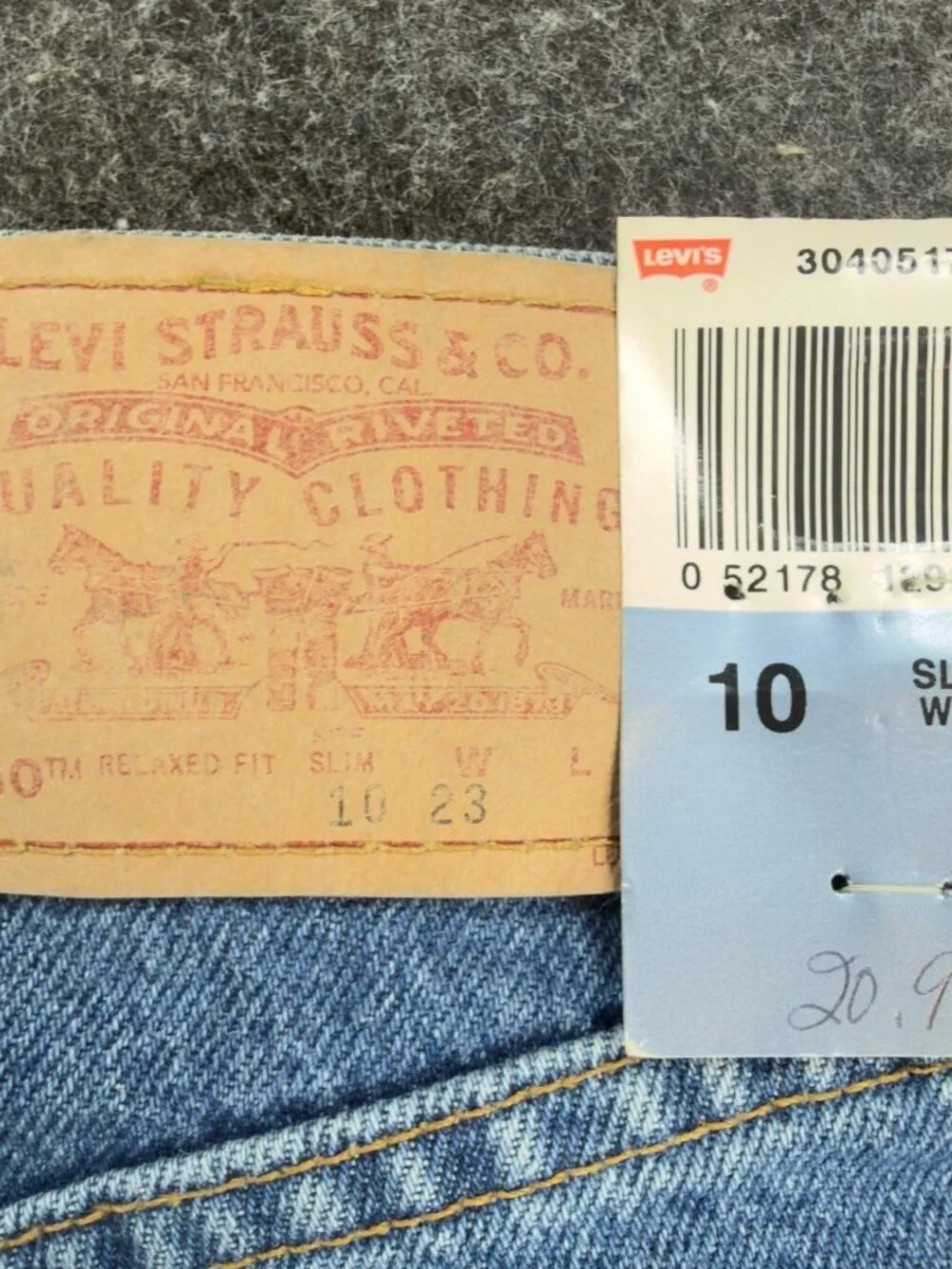 Levi's 550 Relaxed Fit Shorts Boys 10 Slim Blue Denim Vintage 90s New With Tags